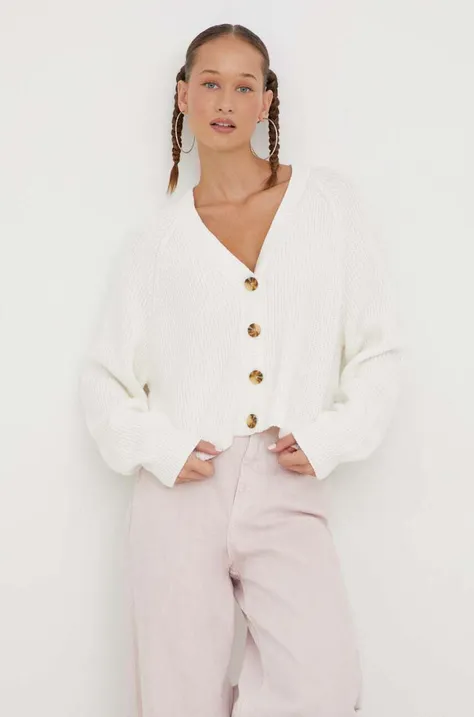Пуловер Hollister Co. дамски в бяло