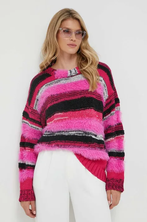 Pinko sweter z domieszką wełny kolor różowy 101799.A15K