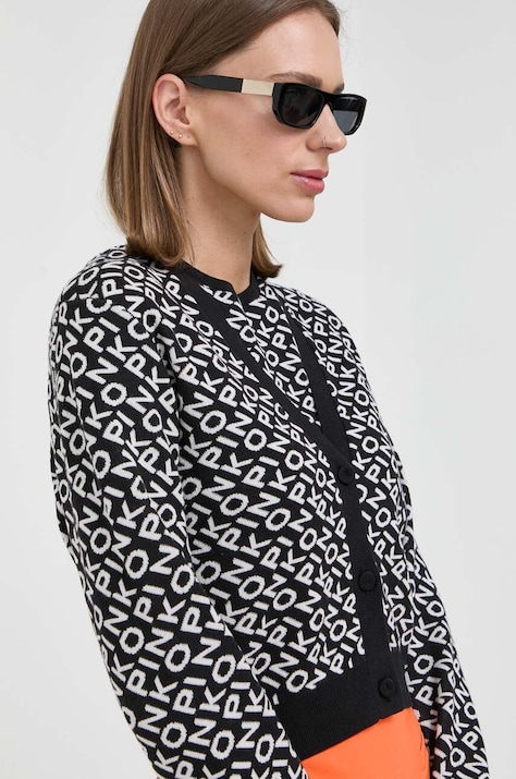 Pinko cardigan din amestec de lana culoarea negru, light