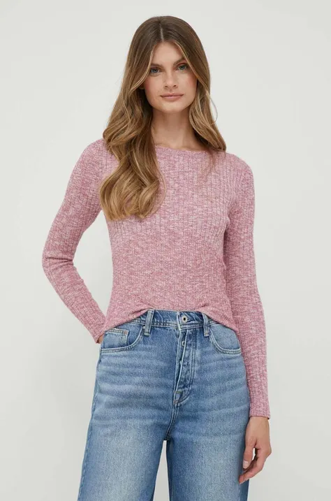 Pepe Jeans sweter Danica damski kolor różowy lekki