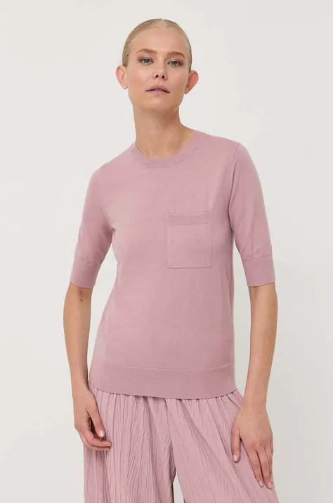 Max Mara Leisure sweter damski kolor różowy lekki