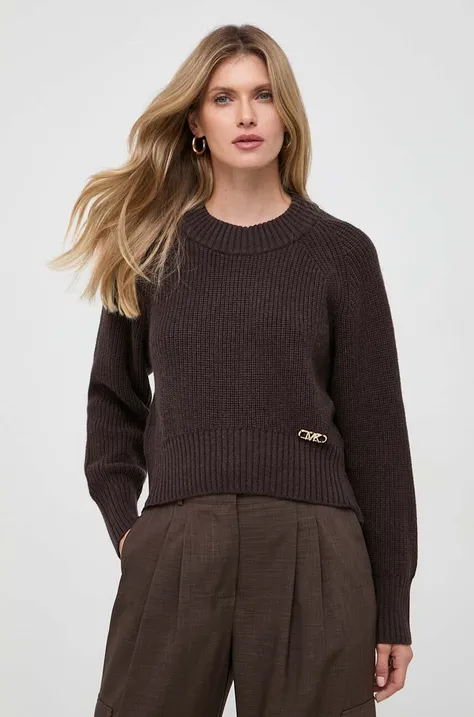 Вовняний светр MICHAEL Michael Kors жіночий колір коричневий