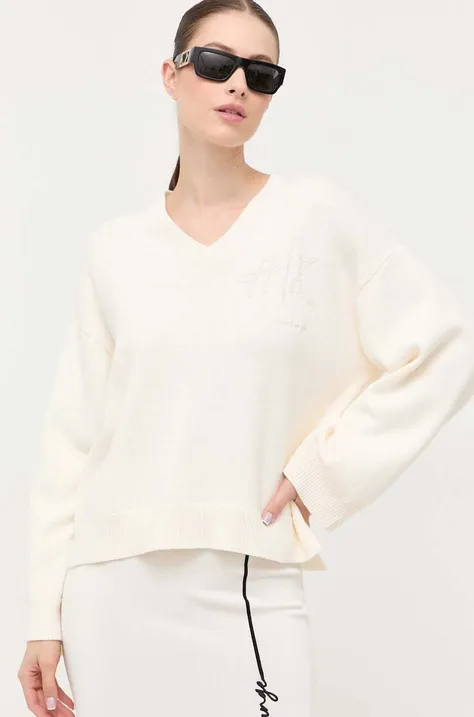 Armani Exchange pulóver női, bézs