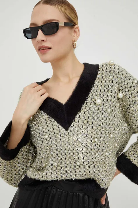 Liu Jo sweter z domieszką wełny damski ciepły