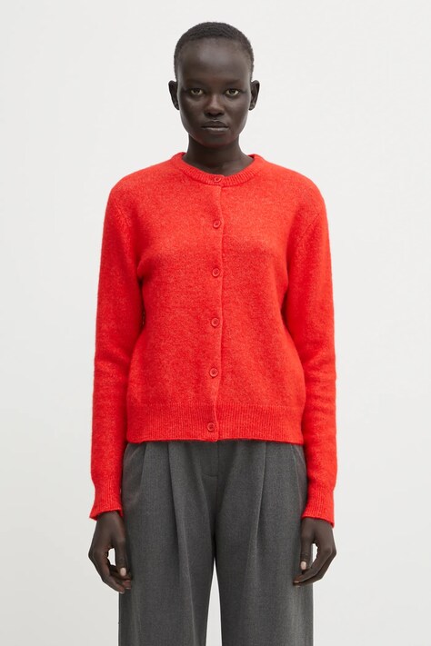 Vlněný kardigan Samsoe Samsoe NOR tyrkysová barva, F16422744