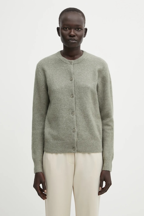 Vuneni kardigan Samsoe Samsoe NOR boja: zelena, lagani, F16422744