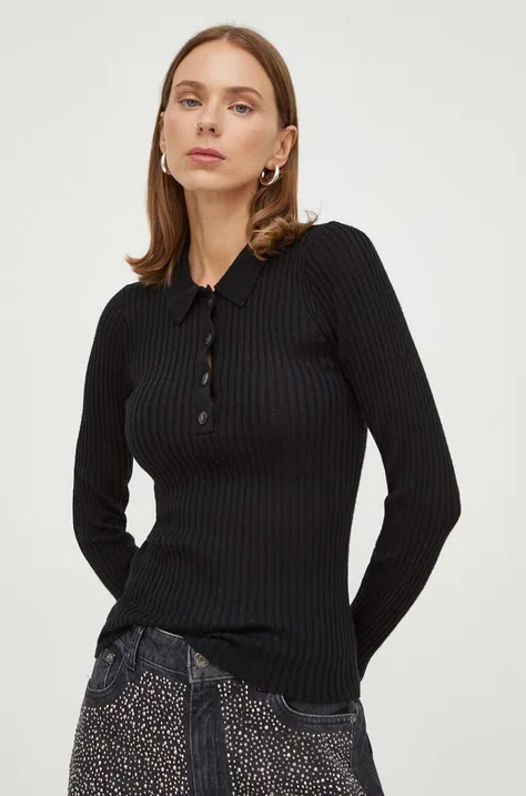 Вълнен пуловер Herskind дамски в черно от лека материя