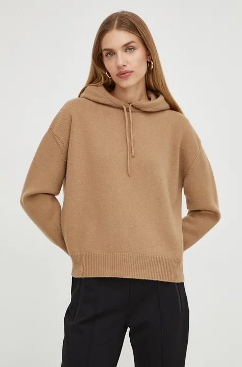 Vuneni pulover Weekend Max Mara za žene, boja: smeđa