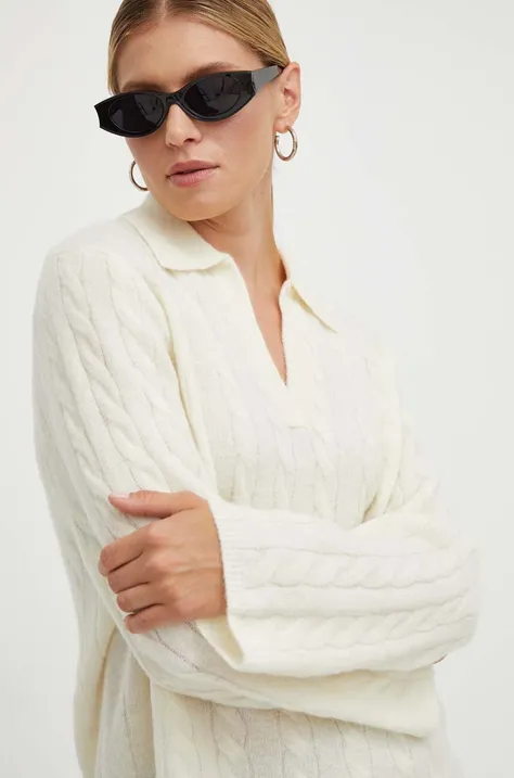 Μάλλινο πουλόβερ Marc O'Polo γυναικεία, χρώμα: μπεζ