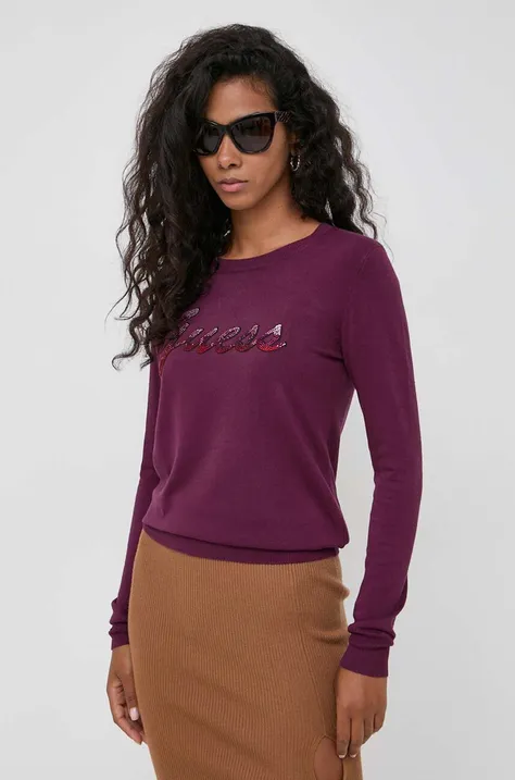 Guess pulover femei, culoarea violet, light