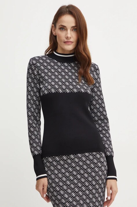 Guess pulover femei, culoarea negru, light