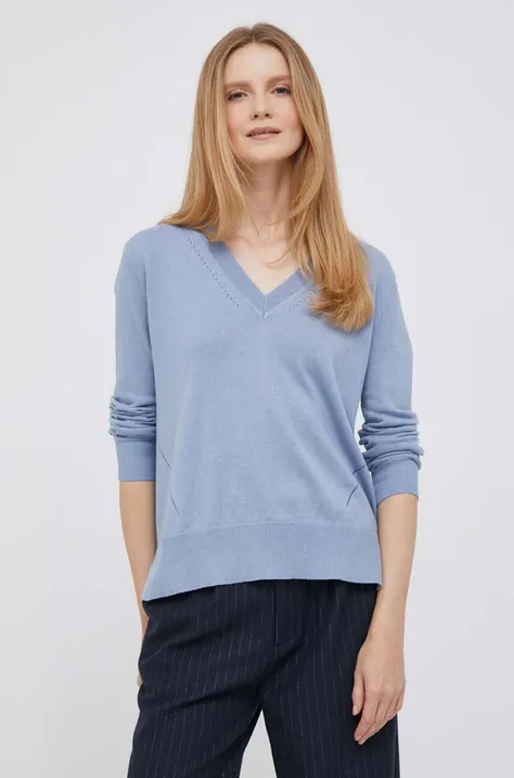 Pepe Jeans sweter z domieszką wełny Donna damski kolor niebieski lekki