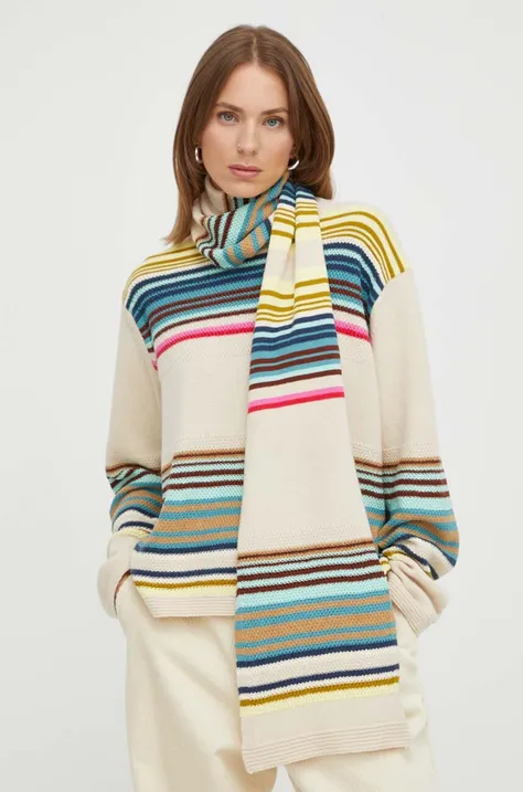 Pulover s dodatkom vune PS Paul Smith za žene, boja: bež, lagani
