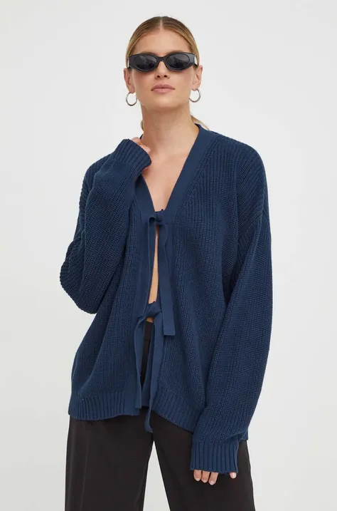 Résumé cardigan din bumbac culoarea albastru marin