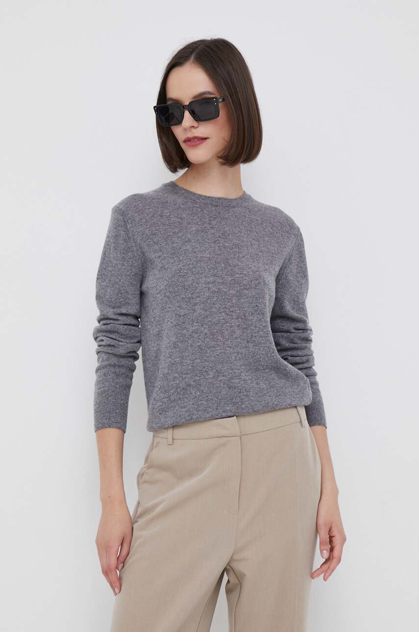 United Colors of Benetton sweter wełniany kolor szary