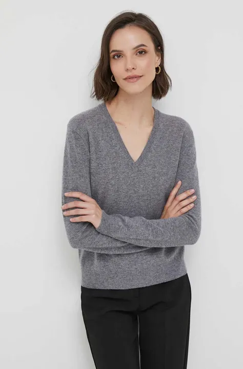 Вовняний светр United Colors of Benetton жіночий колір сірий легкий