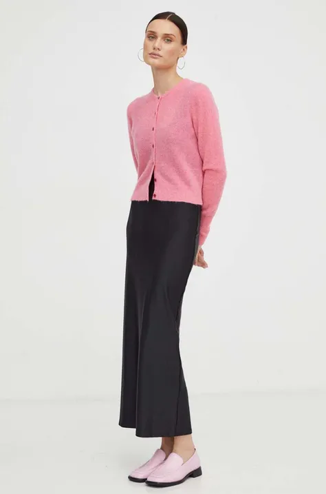Μάλλινο πουλόβερ American Vintage Gilet γυναικείο, χρώμα: ροζ