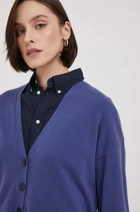 Μάλλινο πουλόβερ Sisley γυναικεία, χρώμα: μοβ