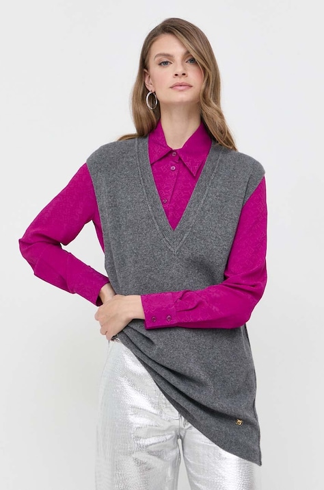 Pinko pulover din amestec de lana femei, culoarea gri