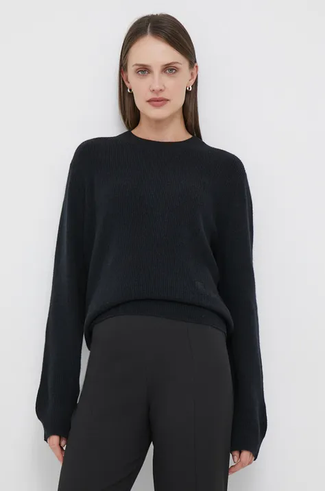 Tommy Hilfiger sweter wełniany damski kolor czarny