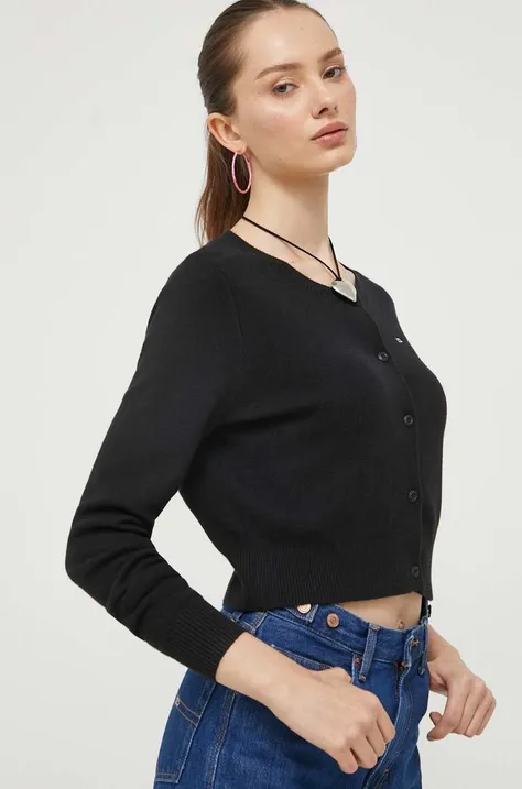 Джемпер Tommy Jeans жіночий колір чорний легкий