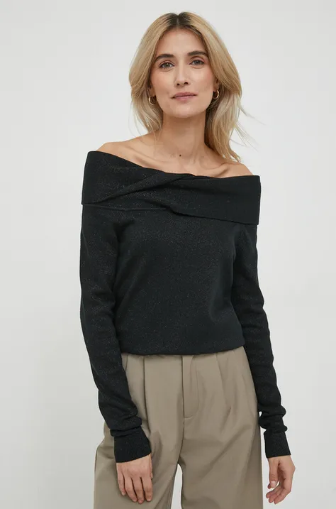 Lauren Ralph Lauren pulover femei, culoarea negru