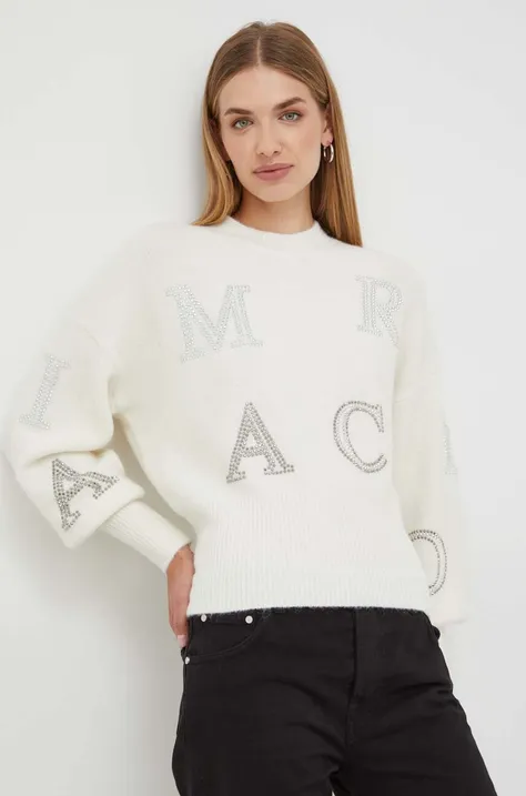 Marciano Guess sweter wełniany damski kolor beżowy