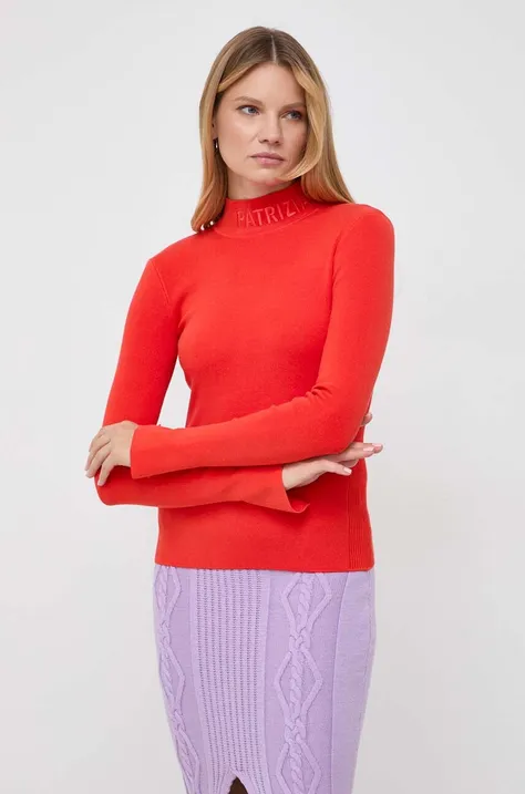 Patrizia Pepe pulover femei, culoarea portocaliu, light