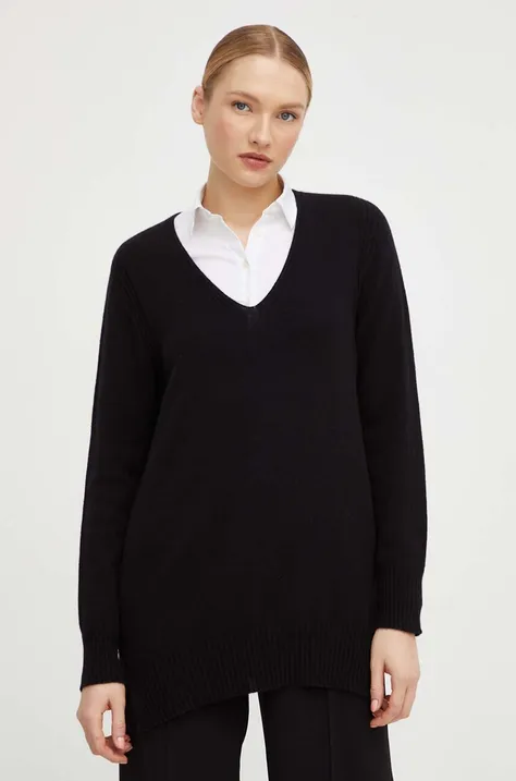 Twinset kasmír pulóver könnyű, fekete