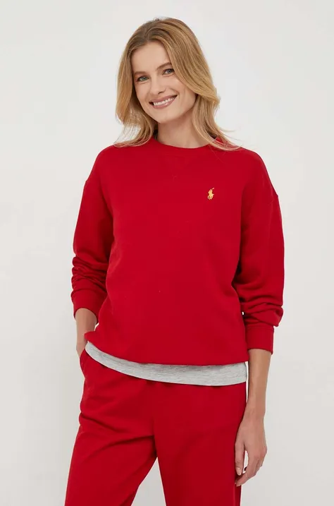 Polo Ralph Lauren bluza damski kolor czerwony gładka
