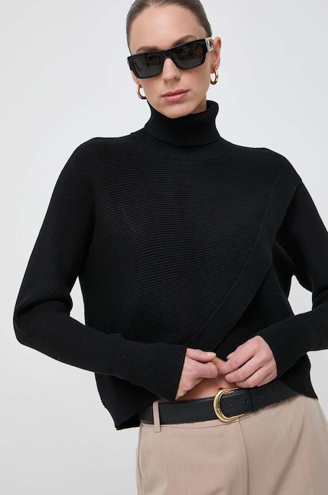 Morgan sweter damski kolor czarny z golfem