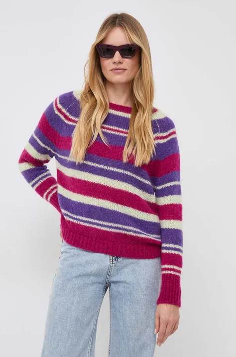MAX&Co. sweter z domieszką wełny damski kolor różowy