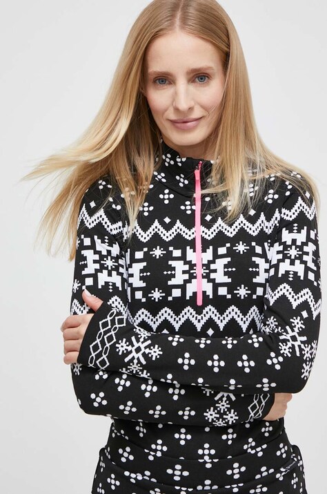 Newland bluza sportowa Esther kolor czarny wzorzysta