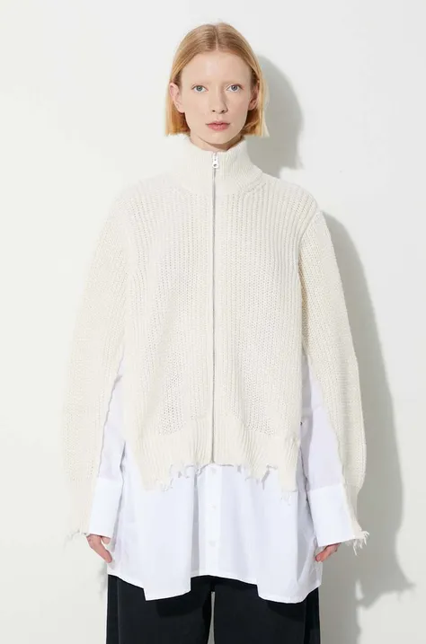 MM6 Maison Margiela cardigan din amestec de lână cardigan culoarea roșu, S62HP0009