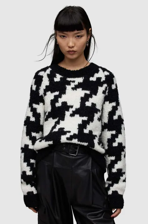 AllSaints pulover din amestec de lana JOY femei, culoarea negru