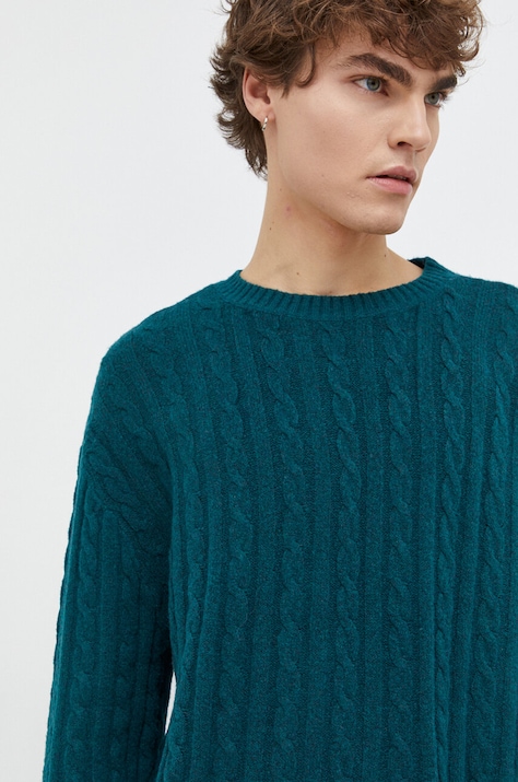 Πουλόβερ Hollister Co. χρώμα: πράσινο