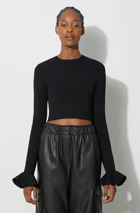 JW Anderson pulover femei, culoarea negru, light, KW0949.YN0219