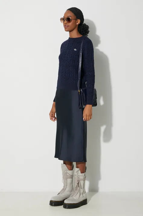 Lacoste maglione in lana donna colore blu navy  AF0633 L6L