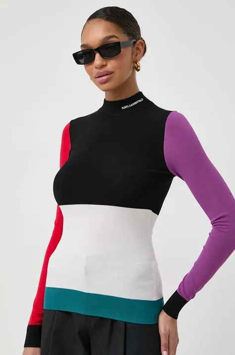 Karl Lagerfeld pulover femei, light, cu turtleneck