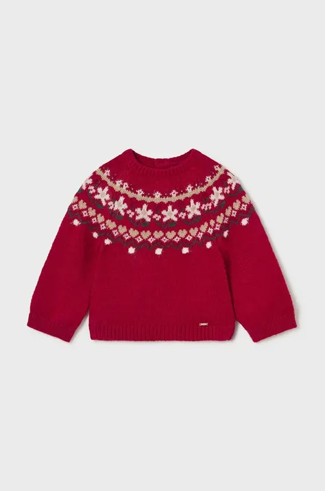 Mayoral sweter niemowlęcy kolor czerwony