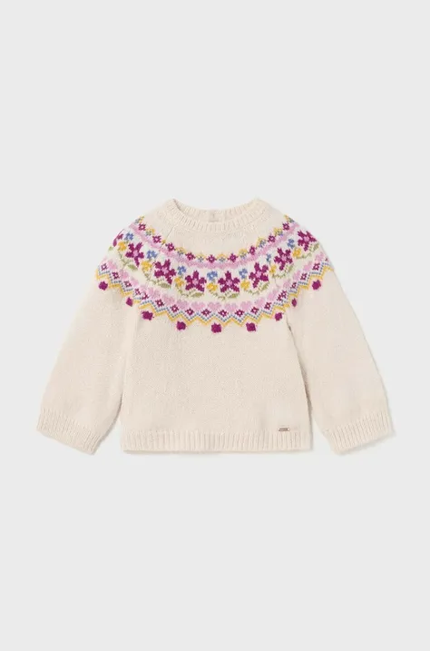 Mayoral sweter niemowlęcy kolor fioletowy