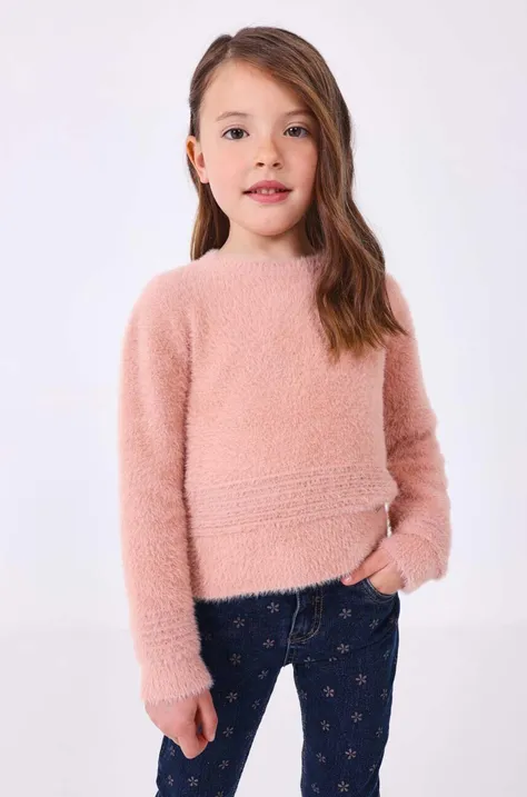 Otroški pulover Mayoral roza barva
