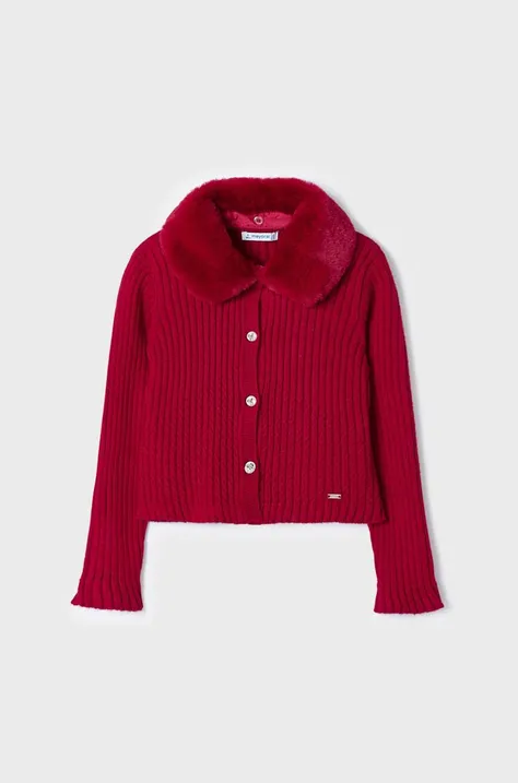 Detský sveter Mayoral červená farba, tenký