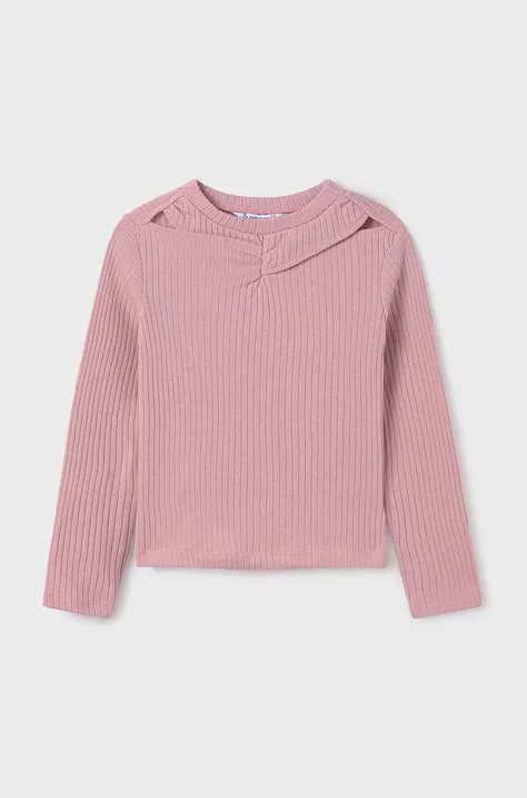 Παιδικό πουλόβερ Mayoral χρώμα: ροζ