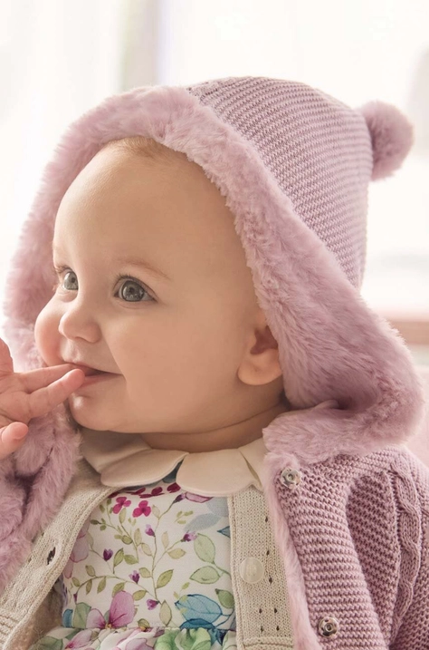 Sveter pre bábätká Mayoral Newborn ružová farba, teplý