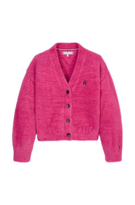 Tommy Hilfiger cardigan copii culoarea roz