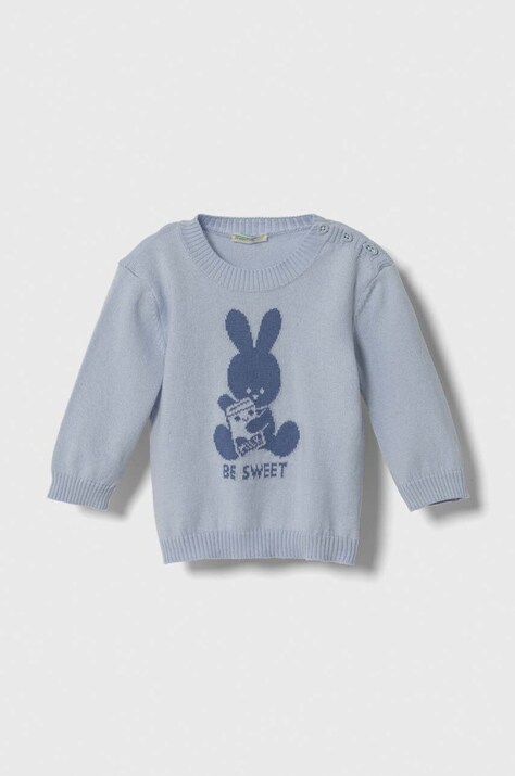 United Colors of Benetton pulover din bumbac pentru bebeluși light