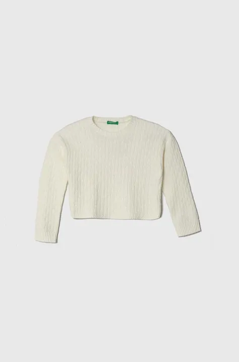 Дитячий светр United Colors of Benetton колір білий легкий