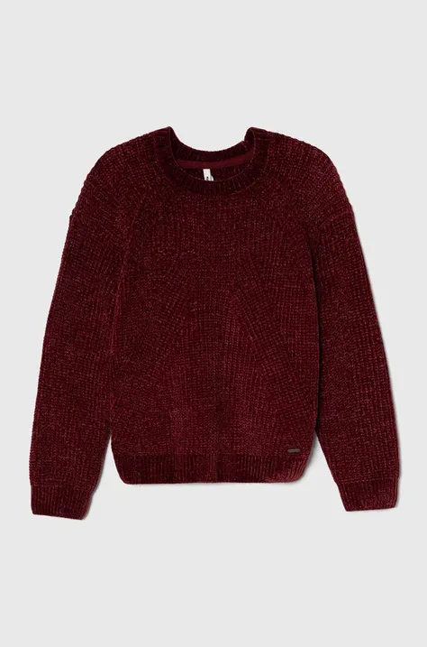 Дитячий светр Pepe Jeans колір бордовий теплий