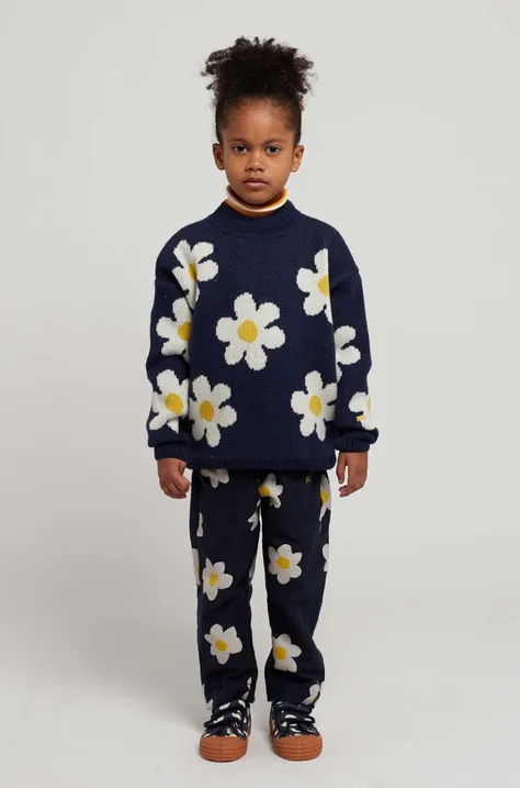 Dječji vuneni pulover Bobo Choses boja: tamno plava